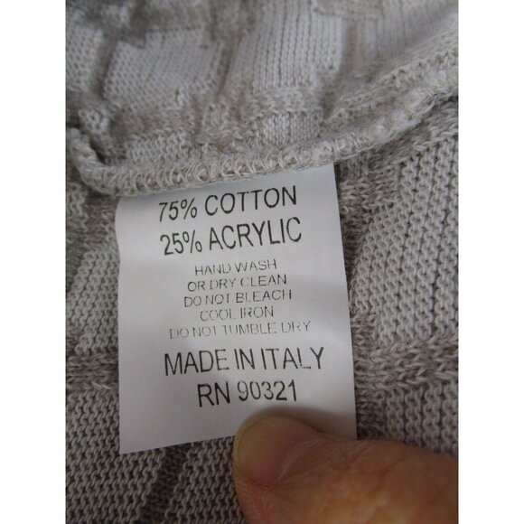 Marcello Sweater Medium Pullover 3D Knit Striped Hip Hop Crewneck Italy - Picture 9 of 10